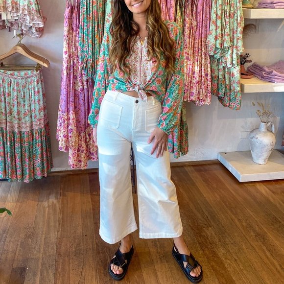 ARNHEM Harmony Mint Long Sleeve Button Sustainable Blouse Top NWT RRP$149 - Picture 7 of 13